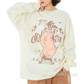 Paar Retro Angel Alphabet Print Sweatshirt